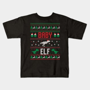 Baby Elf Funny Ugly Christmas Sweater Kids T-Shirt